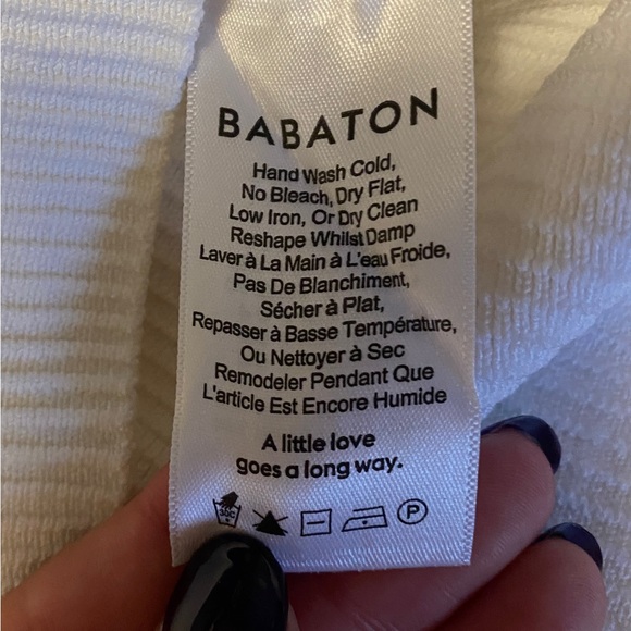 ARITZIA BABATON White Sculpt Knit Sweetheart Tube Top - Picture 5 of 5